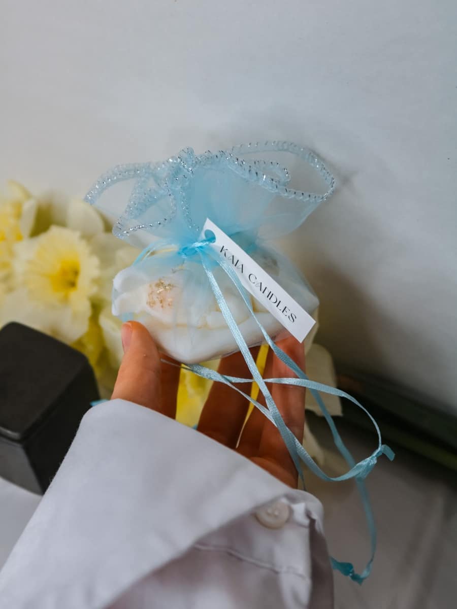 Marturii Botez lumanare BABY - saculet & eticheta - imagine 4